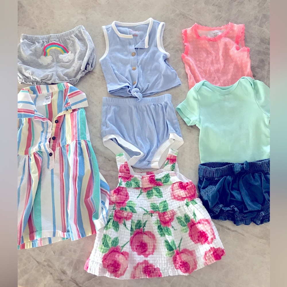 EUC 8 piece girl bundle. Size 12 month